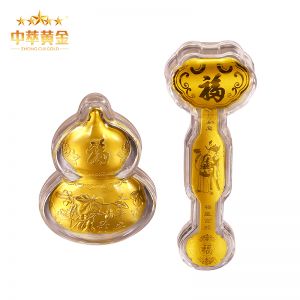 0.4克足金(jīn)葫蘆如(rú)意擺件(jiàn)平安保險會(huì)銷禮品